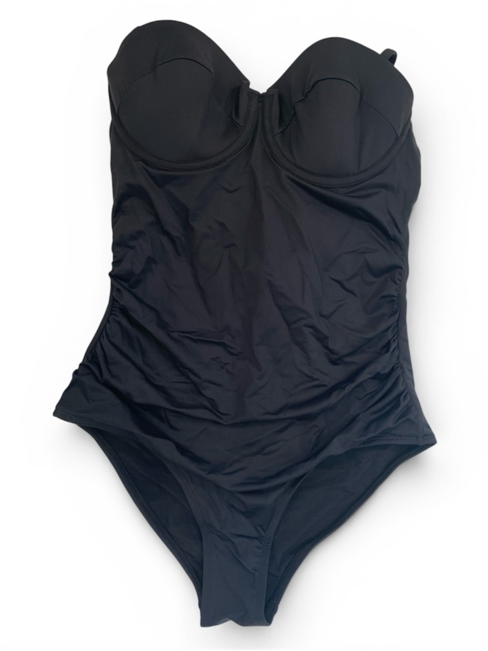 Cupshe Black Strapless One-Piece Swimsuit Slim & Sculpt